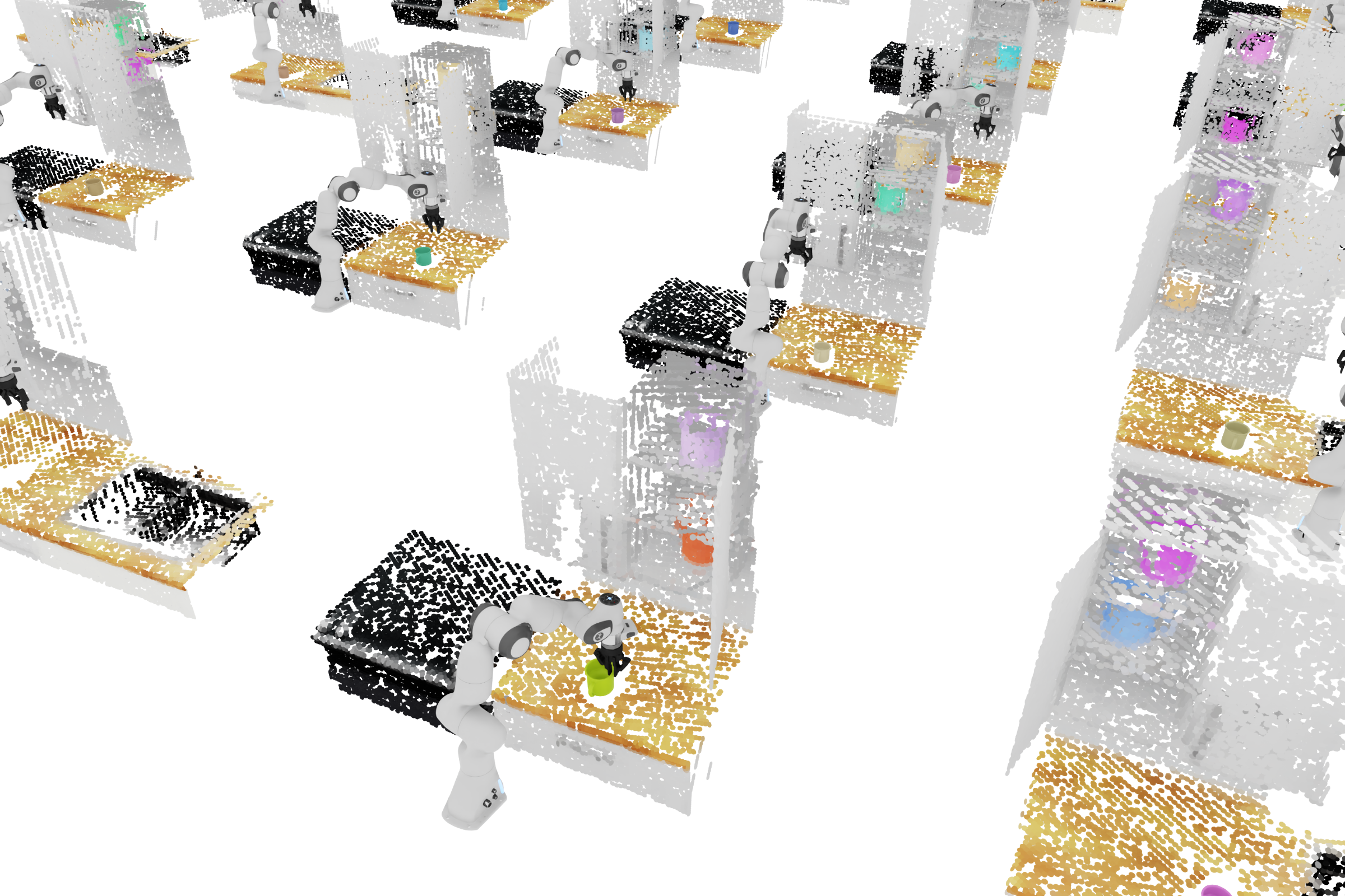 Tensorized surfel reconstruction across parallel environments